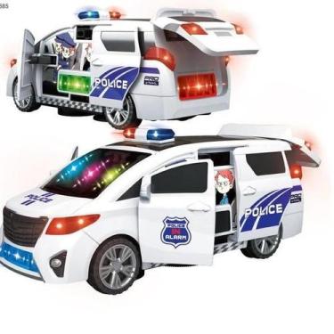 Imagem de Brinquedo Van Viatura Polícia Com Luzes 3D Sirene Rotação 360. - Toy k
