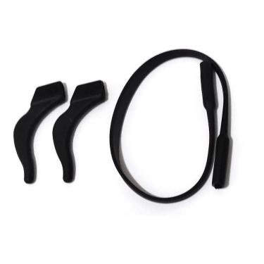 Imagem de Cordão De Silicone Óculos Infantil Com Trava Gancho Preto