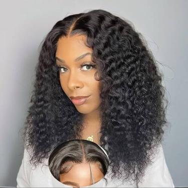 Imagem de Peruca ACQUET Curly Bob 25cm Cabelo humano Water Wave 180% de densidad