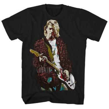 Imagem de Camisa Nirvana Kurt Cobain Retrato Camisa Nirvana - Rockinstone