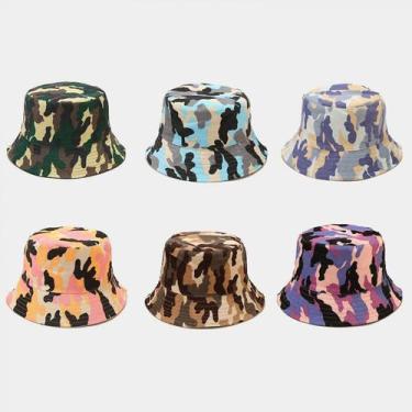 Imagem de Adultos Chapéu de Balde de Algodão Reversível Pescador Cap T - HUOGUO