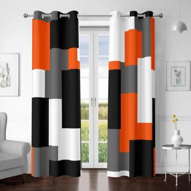 Imagem de Cortinas Blackout Tyrot Orange 100% Blackout 160x160cm 2 painéis