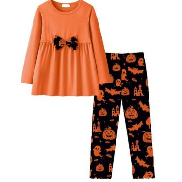 Imagem de Conjunto de roupas Yekaty Girls Soft Floral Top+leggings de 4 a 10 ano
