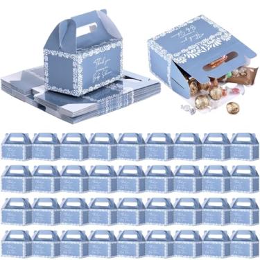 Imagem de Eaasty 36 peças azul Cielito lindo caixas de lembrancinhas de festa de chá de bebê platão de barro mexicano terracota doces caixa de papel de presente para revelação de gênero aniversário cinco de