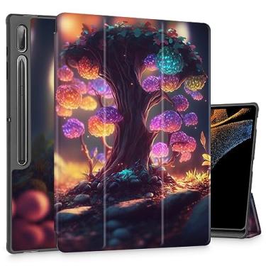 Imagem de Tuiklol Capa de tablet para Samsung Tab S10 Ultra (versão 2024)/Tab S9 Ultra 14,6 polegadas (versão 2023), suporte para lápis embutido, capa rígida fina com três dobras, suporte para
