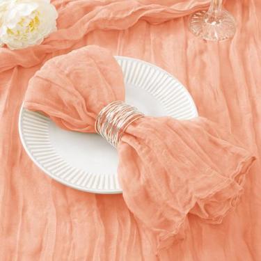 Imagem de Guardanapos de pano DeZerlor Peach Cheesecloth, pacote com 50, 53x53cm