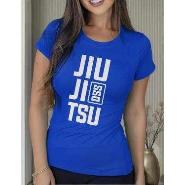 Imagem de Camiseta Camisa Feminina Masculina Adulto Algodão Luta Jiu Jitsu OSS M