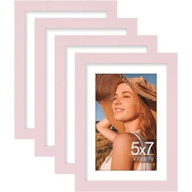 Imagem de Conjunto de 4 porta-retratos Vittanly rosa 13x18cm ou 18x24cm