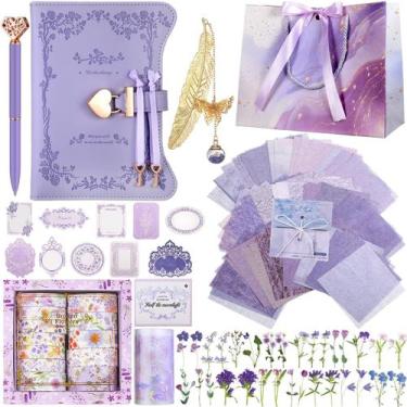 Imagem de Journal Diary Janlaugh DIY com conjunto de fechaduras, kit de álbum de