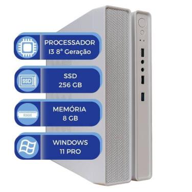 Imagem de Computador MultiPC Slim Branco Core i3 8ª Geração 8GB SSD 256GB Window