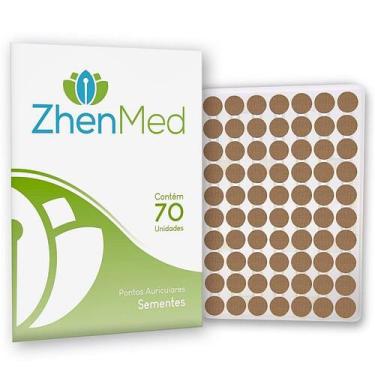 Imagem de Placa Acupuntura ZhenMed Semente Esparadrapo Redondo - 70 unidades - L