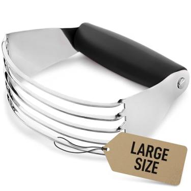 Imagem de Zulay Kitchen Liquidificador de massa profissional – Cortador de massa de aço inoxidável, cortador de massa resistente com lâminas, liquidificador de massa e cortador de manteiga – Cortador de massa