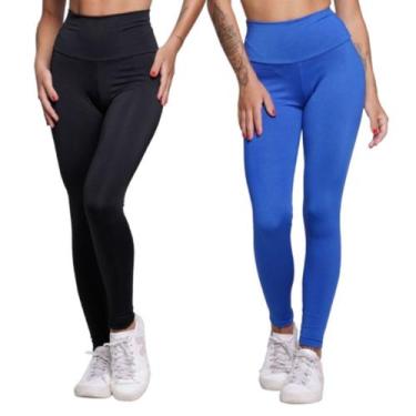 Imagem de KIT 2 Calça Legging Dia a Dia Vekyo Cós Alto Roupa Para Musculação Tre