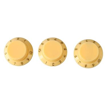 Imagem de RiToEasysports Botões de Controle de Guitarra de Plástico Durável, Substituição de Letras Transparentes, 3 Botões de Tom de Guitarra Elétrica para Melhor Desempenho, para Entusiastas (Letras