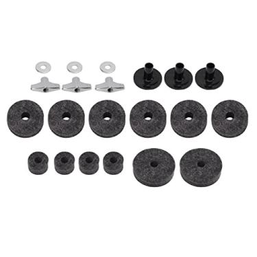 Imagem de RiToEasysports Kit de Almofada de Feltro para Pratos de Bateria – Acessório de Instrumento Antiderrapante para Excelente Qualidade de Som – 21 Peças de Reposição para Bateria – Cabe Em Todos Os