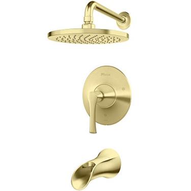 Imagem de Pfister Acabamento para banheira e chuveiro Rhen LG89-8RHBG, ouro escovado