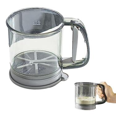 Imagem de Peneira de farinha para assar, peneira de uma mão com malha fina de camada dupla, para todos os tipos de farinha, açúcar em pó, amêndoa em pó e cacau em pó