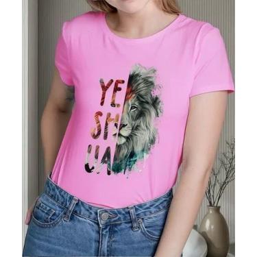 Imagem de Camisa Camiseta Adulto Masculina Feminina Algodão Yeshua Leão Moda Gos