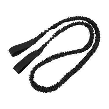 Imagem de RNXRZANK Faixa Elástica de Resistência para Alongamento em Ioga E Pilates, Feita de Látex E Poliéster, com Design Flexível. Adequada para Homens E Mulheres, Id, Preto