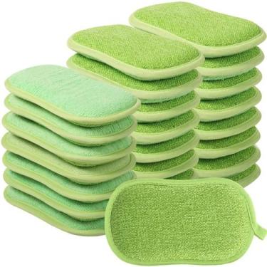 Imagem de Pacote com 24 esponjas esfoliantes de microfibra Shimeyao 16,5x8,2x2 c