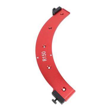 Imagem de Garosa Modelo de Broca de Roteador de Cantos Arredondados, Modelo de Roteador de Gabarito de Raio de Liga de Alumínio para Arredondamento de Canto Preciso, Curva Circular R150 Com Marcações de Escala para Marcenaria Profissional