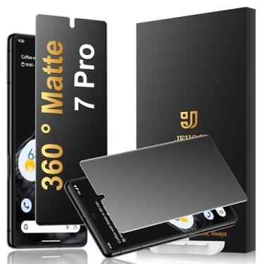 Imagem de JEHOO [Pacote com 2] Protetor de tela de privacidade de TPU fosco de 4 vias 360° para Google Pixel 7 Pro (não é vidro), compatível com sensor de impressão digital, filme flexível adesivo completo