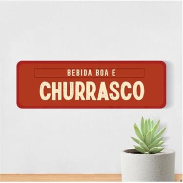 Imagem de Placa Decorativa para Parede – Churrasco e Bebida Boa
