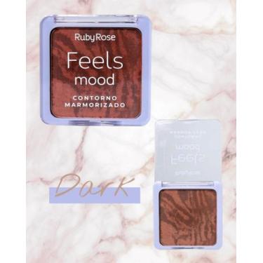 Imagem de Paleta Marmorizada Contorno e Iluminador Ruby Rose Cor:Dark