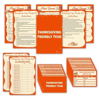 Imagem de Thanksgiving Friendly Feud Game, Happy Thanksgiving Trivia Feud Quiz, Fall Harvest Board Game for Adults Family, Fall Holiday Party Activities Decorations, Autumn Party Supplies & Favors -06