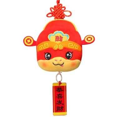 Imagem de Cobra do Ano Novo Lunar, Cobra Recheada | Boneca de ano novo de cobra de pelúcia de 4 polegadas - Ornamentos de carro, ano decorativo da cobra brinquedo de pelúcia para cama festival de primavera chin