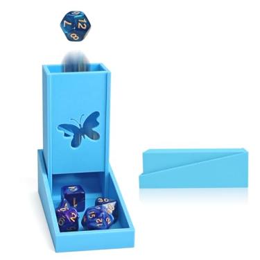 Imagem de Falnvita Foldable Mini Dice Tower for D&D, RPG & Tabletop Games Portable Dice Roller Design, Foldable Dice Storage Box Perfectly Fits Board Game Accessories and Gifts (style4)