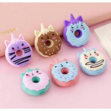 Imagem de Borracha Escolar Divertida Donuts Kit Com 32 Unidades - Fun Erasers
