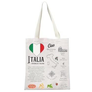 Imagem de MEIKIUP Presente de férias na Itália, bolsa de viagem, presente de lua de mel, lembrança da Itália, bolsa de compras, mercadoria de memória de viagem da Itália (Itália TB2)