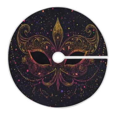 Imagem de Blueangle Saia de árvore de carnaval de 90 cm saia de poliéster macio para decoração de carnaval (306)