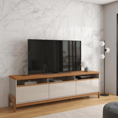 Imagem de Rack Sala Gales Off White New/jequitiba