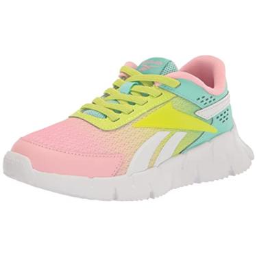 Imagem de Reebok Tênis unissex infantil Zig Dynamica 2.0 Alt, Brilho rosa/amarelo ácido/Hinmin, 13.5 Little Kid