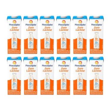 Imagem de Kit 12 Leite Desnatado Zero Lactose Piracanjuba 1L