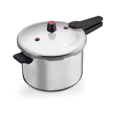 Imagem de Panela de Pressão 20 Litros, Alumínio, Cinza, Fechamento Externo, 2 Válvulas de Segurança, 40cm Diâmetro x 37cm Altura