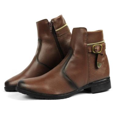 Imagem de Bota Coturno Cano Baixo Feminina Sem Cadarço-Feminino