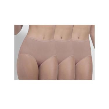 Imagem de Kit com 3 Calcinhas Alta Lucitex 2211 Cotton, GG