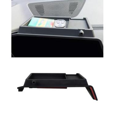 Imagem de Bandeja de armazenamento de painel X5 X6 X7 compatível com BMW X5 G05 X6 G06 X7 G07 (2019-2022), acessórios organizadores de bandeja de armazenamento traseira de tela de navegação