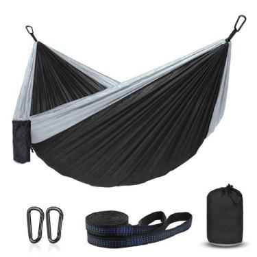 Imagem de Hamaca ERUW para Camping 210D Nylon, Columpio para Exterior en Negro/G