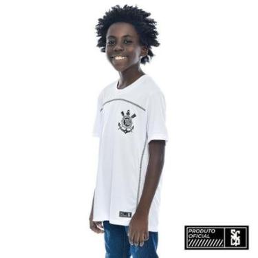 Imagem de Camisa Corinthians Oficial Fitness Recorte Frontal Infantil Emporio Alex-Masculino