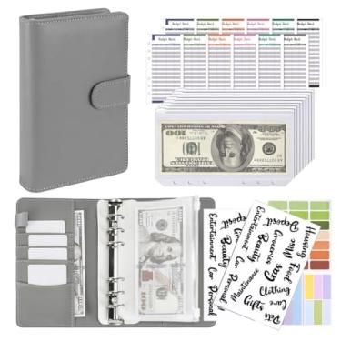Imagem de Envelopes Desafio de economia de dinheiro, fichário de orçamento Envelopes de dinheiro A6 Fichário de economia de dinheiro com envelopes com zíper para escritório, casa, escola