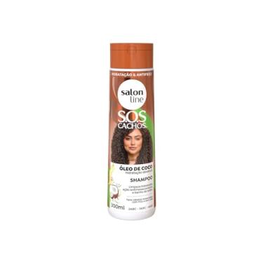 Imagem de Salon Line, Shampoo, SOS Cachos, Coco, Hidratação Nutritiva, Vegano - Cabelos Ondulados, Cacheados e Crespos, 300 ml