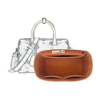 Imagem de Bolsa organizadora forrada de armazenamento para bolsas MCM Boston, Mini clássico de 18 cm, A