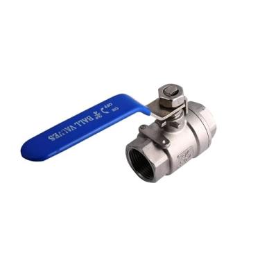 Imagem de 1/2 3/4 1-1/2 2 polegadas tamanho fêmea portas completas 304 aço inoxidável válvula de esfera tipo duas peças 1 peça (1-1/10.2 cm)