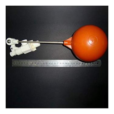 Imagem de Válvula de flutuação dupla horizontal vertical tanque de água fria quente válvula de esfera flutuante haste controle de fluxo cisterna 1 peça especificação: 1 polegada (1 polegada (branco))