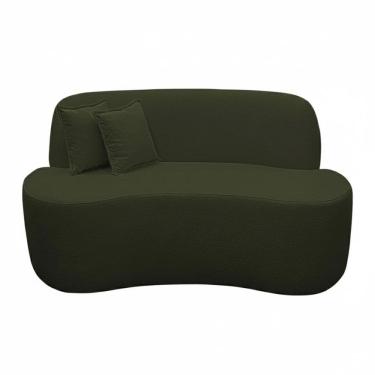 Imagem de Sofá Ondulado Orgânico Pequeno 2 Lugares Sala Bouclé
