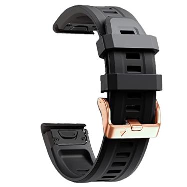 Imagem de KAPPDE Pulseira de relógio de liberação rápida de silicone de 20 mm para Garmin Fenix 6 6S Pro 5 5S Plus Descent Mk2S D2 Relógio Easyfit Pulseira Correa (Cor: D, Tamanho: Para Fenix 6S Safira)